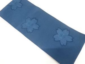 桜模様織り出し　浴衣帯